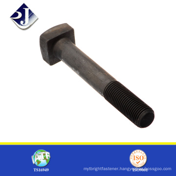 china supplier high quality black finished steel square head bolt